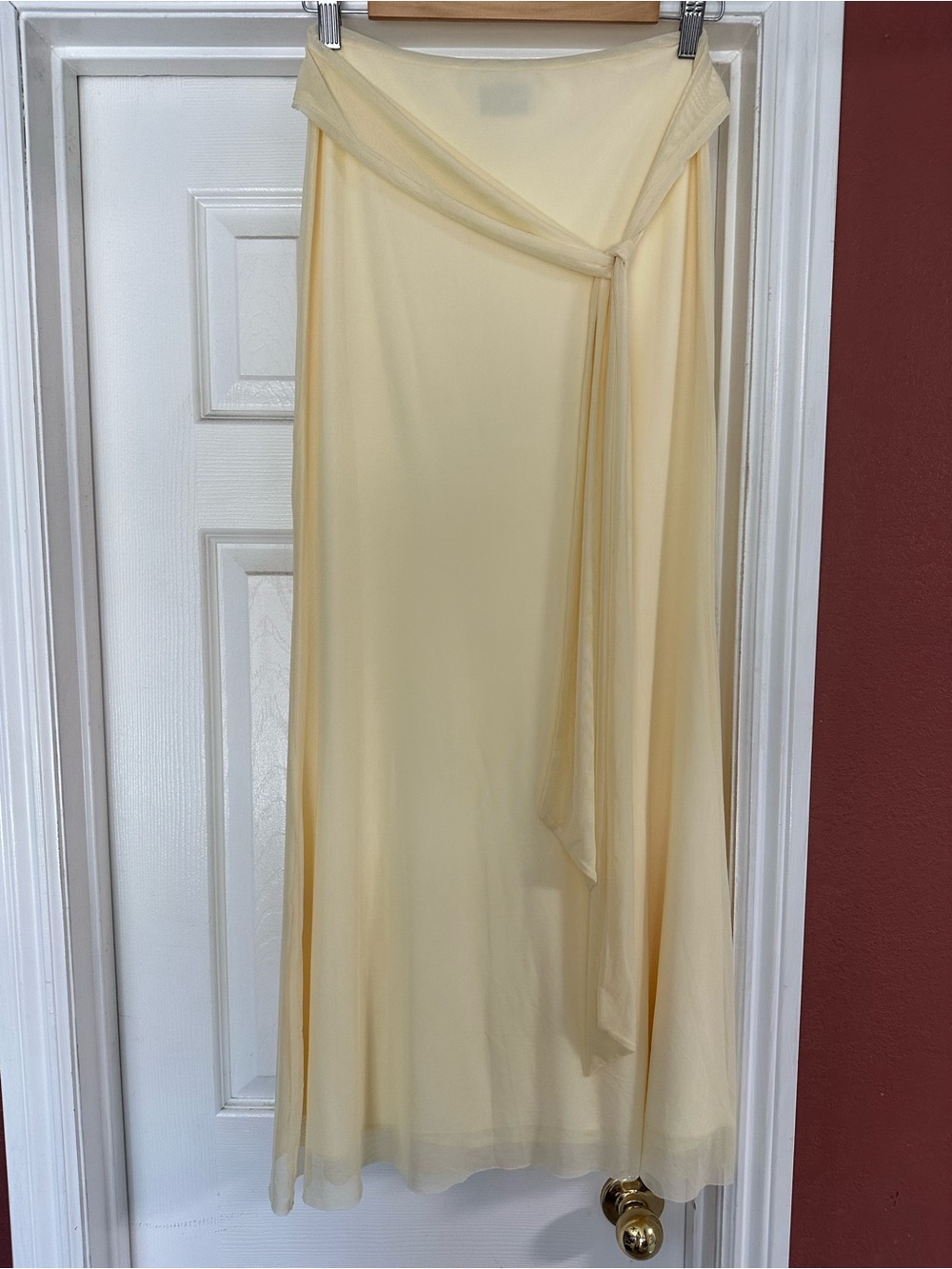 Caviar Tie Waist Maxi Skirt Princess Polly Lemon - Picture 1 of 7